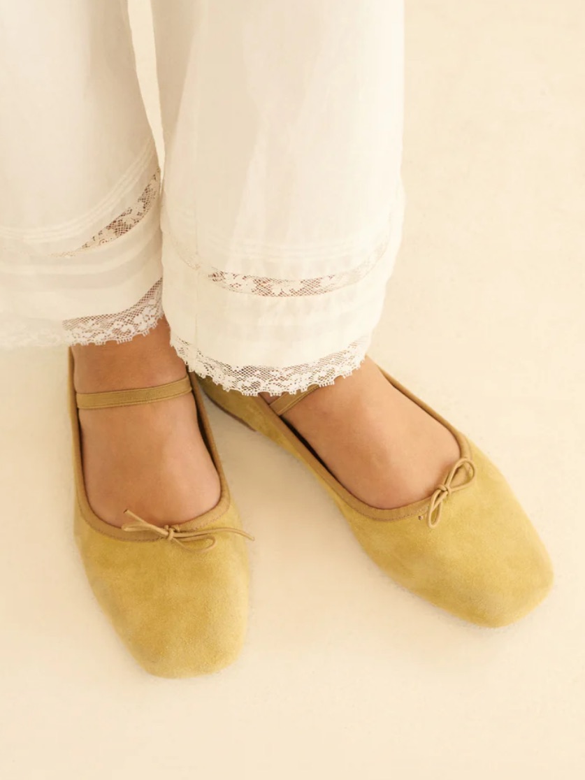 Doen Pillar Mary Jane In Trench Suede New